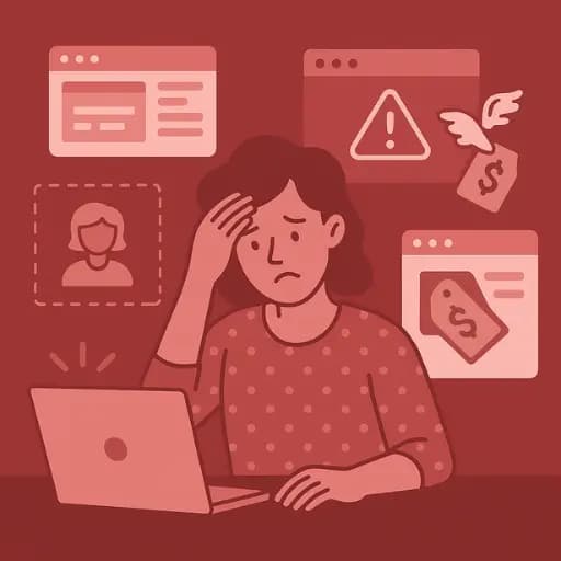 Imagem ilustrativa de uma mulher com vários problemas.